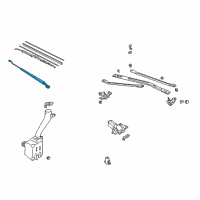 OEM 1999 Honda Civic Arm, Windshield Wiper (Passenger Side) Diagram - 76610-S04-A01