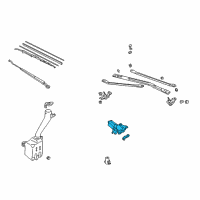 OEM 1999 Honda Civic Motor (Itt Automotive) Diagram - 76574-S01-A07