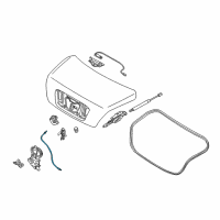 OEM Kia Cable Assembly-Trunk Lid Release Diagram - 812363F500