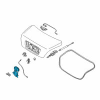 OEM 2008 Kia Amanti Trunk Lid Latch Assembly Diagram - 812303F500