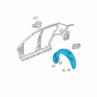 OEM Pontiac Wheelhouse Liner Diagram - 15241192