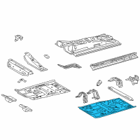 OEM 2010 Toyota Yaris Front Floor Pan Diagram - 58112-52918