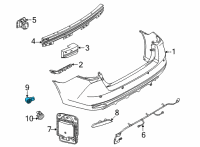 OEM 2020 Nissan Murano Sensor Assy Distance Diagram - 28438-6CA4B