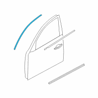 OEM 2013 Infiniti EX37 Moulding-Front Door Sash, Front RH Diagram - 80282-1BA0B