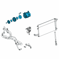 OEM 2020 Chevrolet Suburban Compressor Assembly Diagram - 84317510