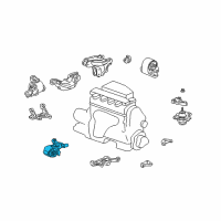 OEM 2002 Honda Civic Stopper, FR. Engine Diagram - 50840-S5A-010