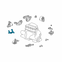 OEM 2002 Honda Civic Bracket, Transmission Mounting Diagram - 50825-S5A-000