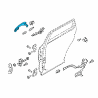 OEM 2021 Kia Telluride Rear Door Outside Handle Diagram - 83661S9010