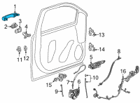 OEM Chevrolet Silverado 1500 LD Handle, Outside Diagram - 13526767