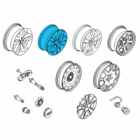 OEM 2017 Ford Explorer Wheel, Alloy Diagram - DG1Z-1007-C