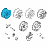 OEM 2017 Ford Explorer Wheel, Alloy Diagram - BB5Z-1007-A