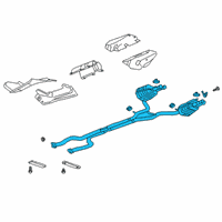 OEM 2019 Cadillac CT6 Muffler & Pipe Diagram - 84599073