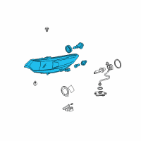 OEM Acura TSX Driver Side Headlight Assembly Composite Diagram - 33151-TL0-A02