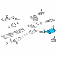 OEM 2016 Acura RLX Muffler, Driver Side Exhaust Diagram - 18305-TY2-A01