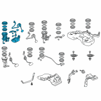 OEM Honda Accord Crosstour Module Set, Fuel Pump Diagram - 17045-TP7-A00