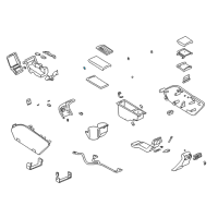 OEM 2000 Buick Park Avenue Latch Asm-Front Floor Console Cup Holder Diagram - 25632531