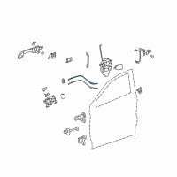 OEM 2009 Acura RDX Cable, Front Inside Handle Diagram - 72131-STK-A01