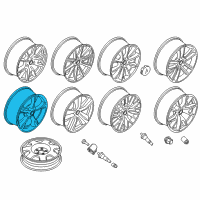 OEM 2017 Ford Mustang Wheel, Alloy Diagram - GR3Z-1007-A