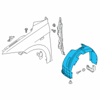 OEM 2020 Hyundai Elantra Front Wheel Guard Assembly, Right Diagram - 86812-F2800