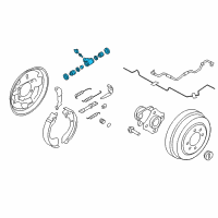 OEM 2017 Chevrolet City Express Cylinder, Rear Brake Diagram - 19316582