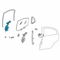 OEM 2000 Honda Civic Regulator Assembly, Left Rear Door Diagram - 72750-S01-013