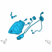 OEM 2005 Infiniti G35 Left Headlight Assembly Diagram - 26060-AC70A