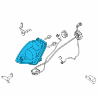 OEM Infiniti Headlamp Housing Assembly, Left Diagram - 26065-AC700