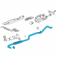 OEM 2011 Chevrolet Volt Resonator & Pipe Diagram - 20970644