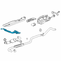 OEM Cadillac ELR Heat Shield Diagram - 22860593