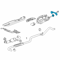 OEM 2014 Cadillac ELR Muffler & Pipe Hanger Diagram - 20791249