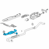 OEM 2014 Cadillac ELR Converter & Pipe Diagram - 23124569