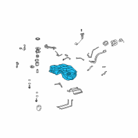 OEM 2016 Lexus LS460 Fuel Tank Assembly Diagram - 77001-50141