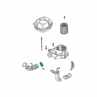 OEM 2003 Honda CR-V Clamp, Air Flow Diagram - 17314-PNA-013