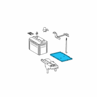 OEM Lexus Tray, Battery Diagram - 74431-0E010