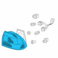 OEM 2000 Honda Civic Lamp Unit, R. Diagram - 33501-S04-A51