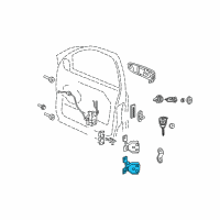 OEM 2010 Jeep Commander Front Door Lower Hinge Diagram - 55369193AF