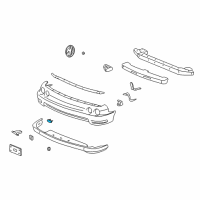 OEM 1997 Honda Civic Cap, License Plate *NH538* (FROST WHITE) Diagram - 90672-SB2-670YA