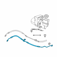 OEM 2013 Chrysler 300 Hose-Power Steering Pressure Diagram - 4584560AH