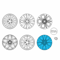 OEM 2015 Kia Forte Koup Wheel Hub Cap Assembly Diagram - 52960A7100