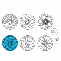 OEM 2017 Kia Forte5 Wheel Assembly-Aluminum Diagram - 52910A7DA0