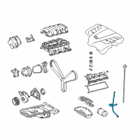 OEM 2003 Lexus SC430 Guide, Oil Level Gage Diagram - 11452-50091