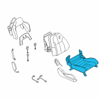 OEM 2007 Nissan 350Z Cushion Complete-Front Seat RH Diagram - 873A2-CF48A