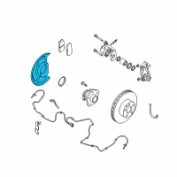 OEM 2008 Nissan Maxima Plate Assy-Back, Rear Brake LH Diagram - 44030-8J010