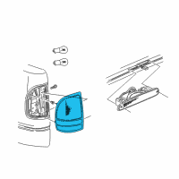 OEM 1999 Dodge Dakota Lamp-Tail Stop Backup Diagram - 55055112