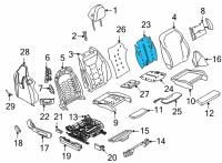 OEM 2021 BMW M3 HEATER ELEMENT BACKREST Diagram - 52-10-8-071-753