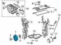 OEM 2020 Toyota Camry Pulley Diagram - 13470-25020