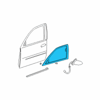 OEM 2008 Cadillac DTS Window Molding Diagram - 22798072