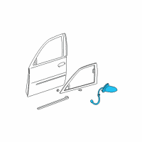 OEM Cadillac DTS Mirror Assembly Diagram - 25823076