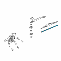 OEM 2012 Honda Insight Rubber, Blade (500MM) Diagram - 76632-TM8-A02