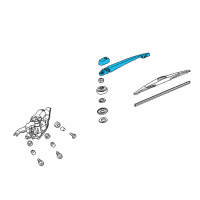 OEM 2013 Honda Insight Arm, Rear Wiper Diagram - 76720-TM8-A01